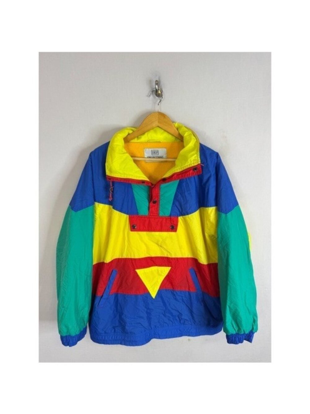 Vintage DKP Collections Colorblock Fleece Lined Anorak Ski Jacket Mens M/L 80